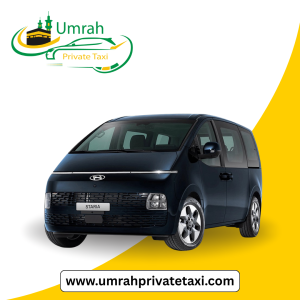 Hyundai Staria luxury vehicle used for Umrah private taxi service in Saudi Arabia by Umrah Private Taxi