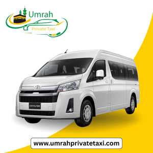 Hyundai hiace luxury vehicle used for Umrah private taxi service in Saudi Arabia by Umrah Private Taxi